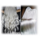Clip in vlasy Ledové Blond Deluxe XXL sady 